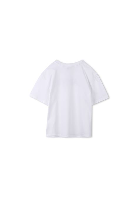 T-Shirt Bianca Con Logo Curb LANVIN ENFANT | N30233N48